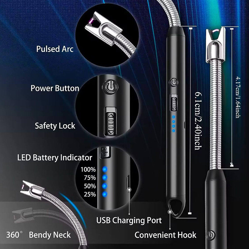 فندک شارژی ضد باد مدل پلاسمایی