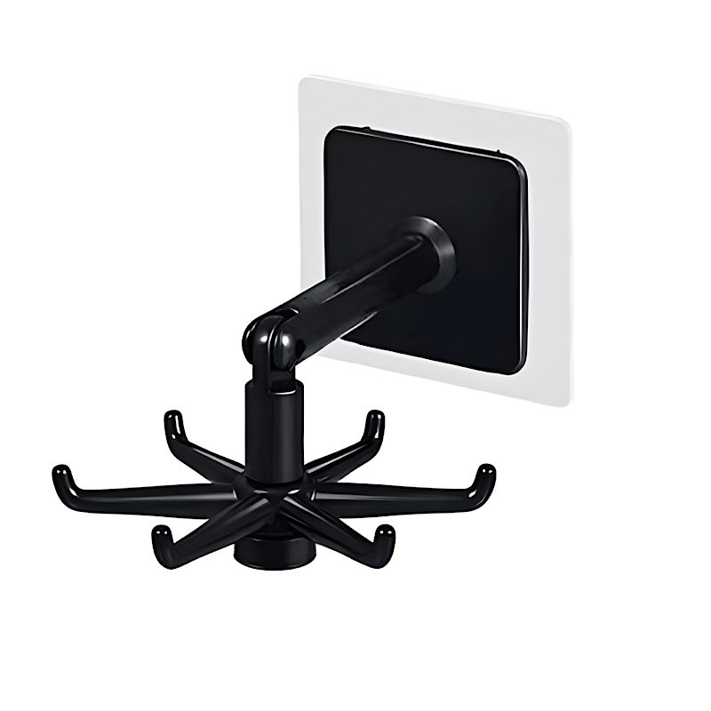 آویز دیواری پایه چرخان کفگیر و ملاقه پشت چسب دار